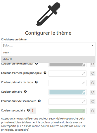 Theme selector
